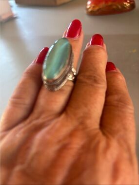 Size 6&3/4 triplet Opal gorgeous ring